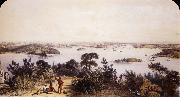 George French Angas The City and Harbour of Sydney oil painting on canvas